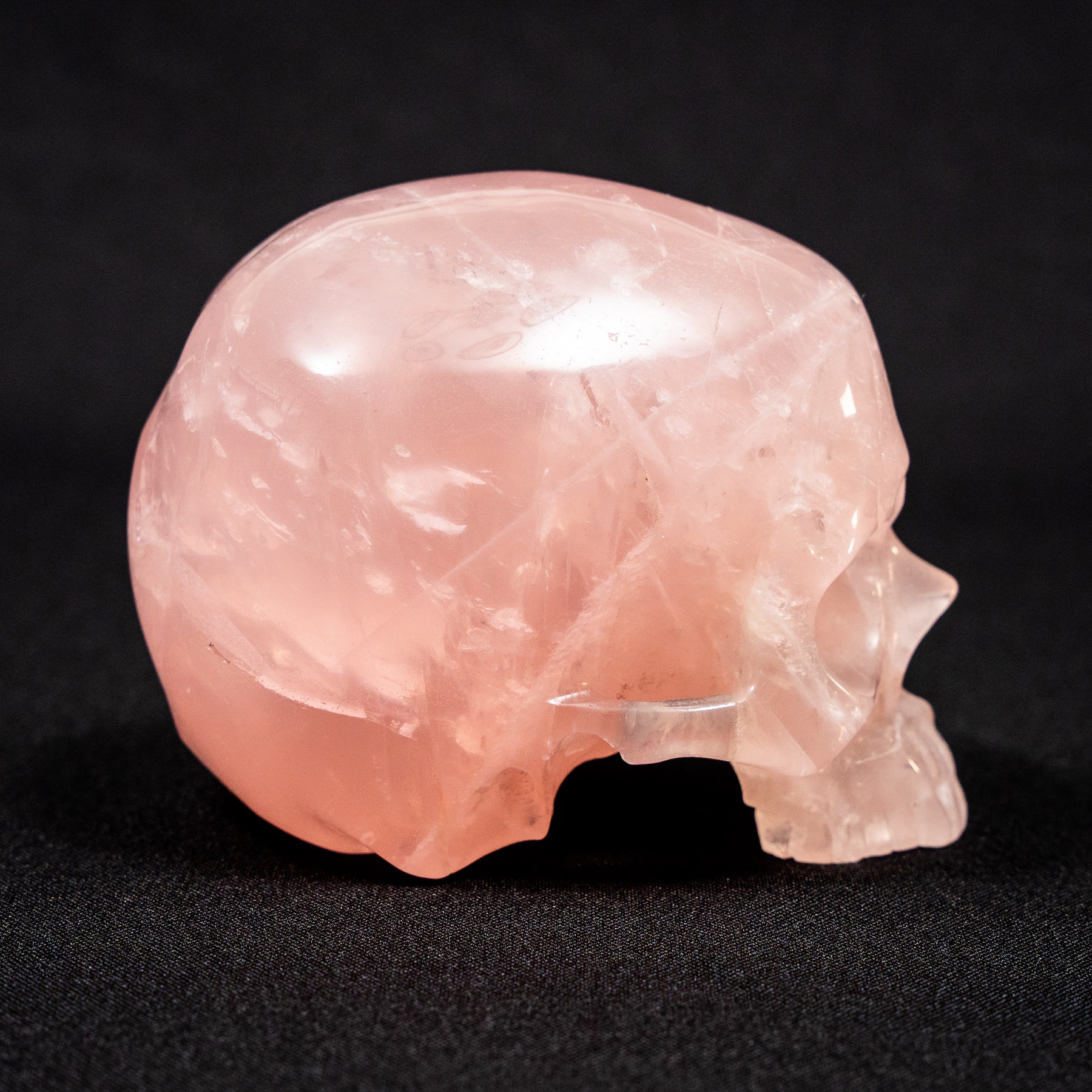 Smoky Quartz Jawless Crystal Skull - Large Hand Carved 4.75" Reiki Chakra Healing Crystal Skull Stones