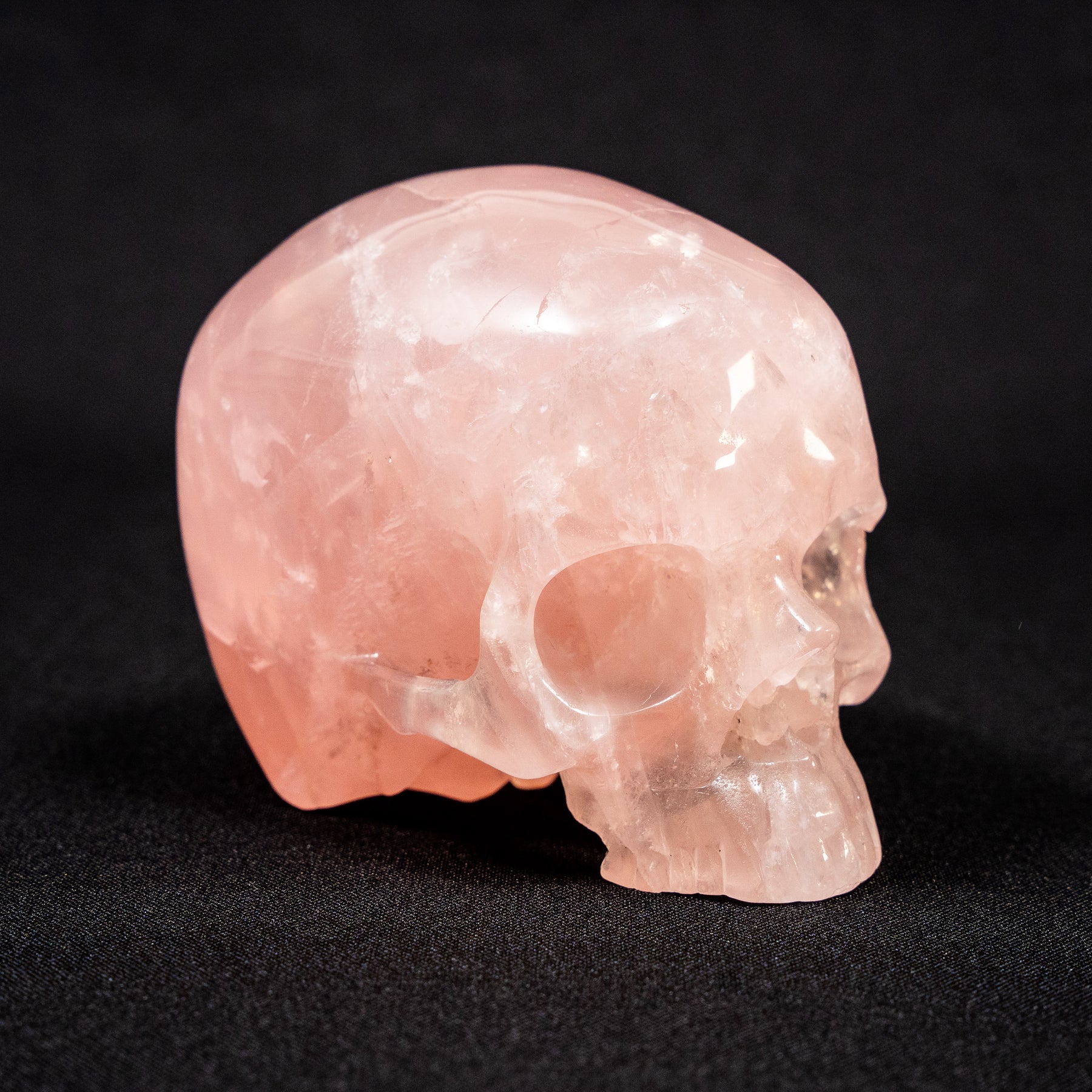 Smoky Quartz Jawless Crystal Skull - Large Hand Carved 4.75" Reiki Chakra Healing Crystal Skull Stones