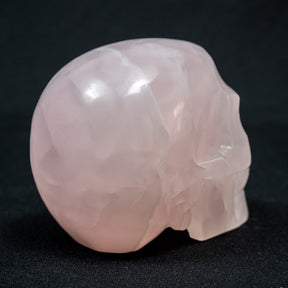 Pink Mangano Calcite Crystal Skull - Large Hand Carved 4.5" Reiki, Chakra Healing Crystal Skull Stones