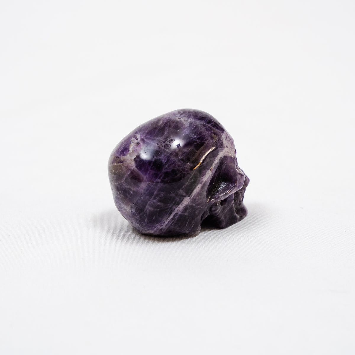 Dream Amethyst Quartz Crystal Skull - Hand Carved 2" Reiki, Chakra Healing Crystal Skull Stones