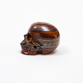 Red Tigers Eye Quartz Crystal Skull - Hand Carved 2" Crystal Skull