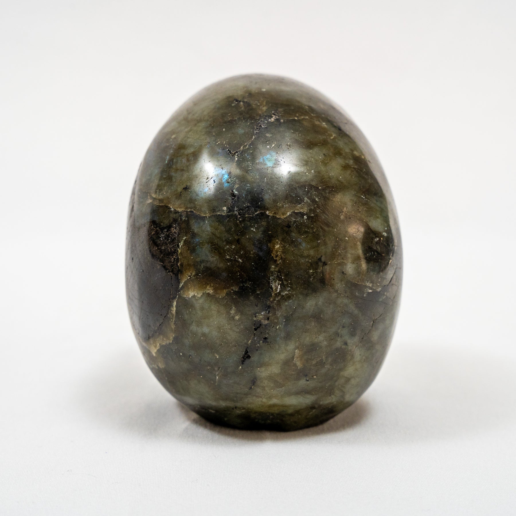 Labradorite Stone Skull - Large Hand Carved 4.5" Reiki, Chakra Healing Crystal Skull Carving