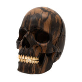 Black Ebony Wood Skull - Large 6" Hand Carved Human Skull Replica Skeleton Head