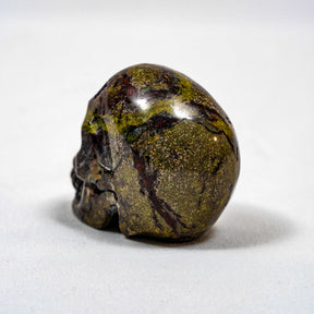 Dragons Bloodstone Crystal Skull - Small Hand Carved 2.5" Reiki, Chakra Healing Crystal Skull Stones