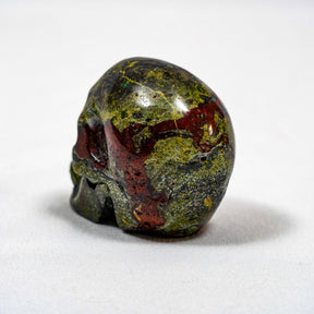 Dragons Bloodstone Crystal Skull - Small Hand Carved 2.5" Reiki, Chakra Healing Crystal Skull Stones