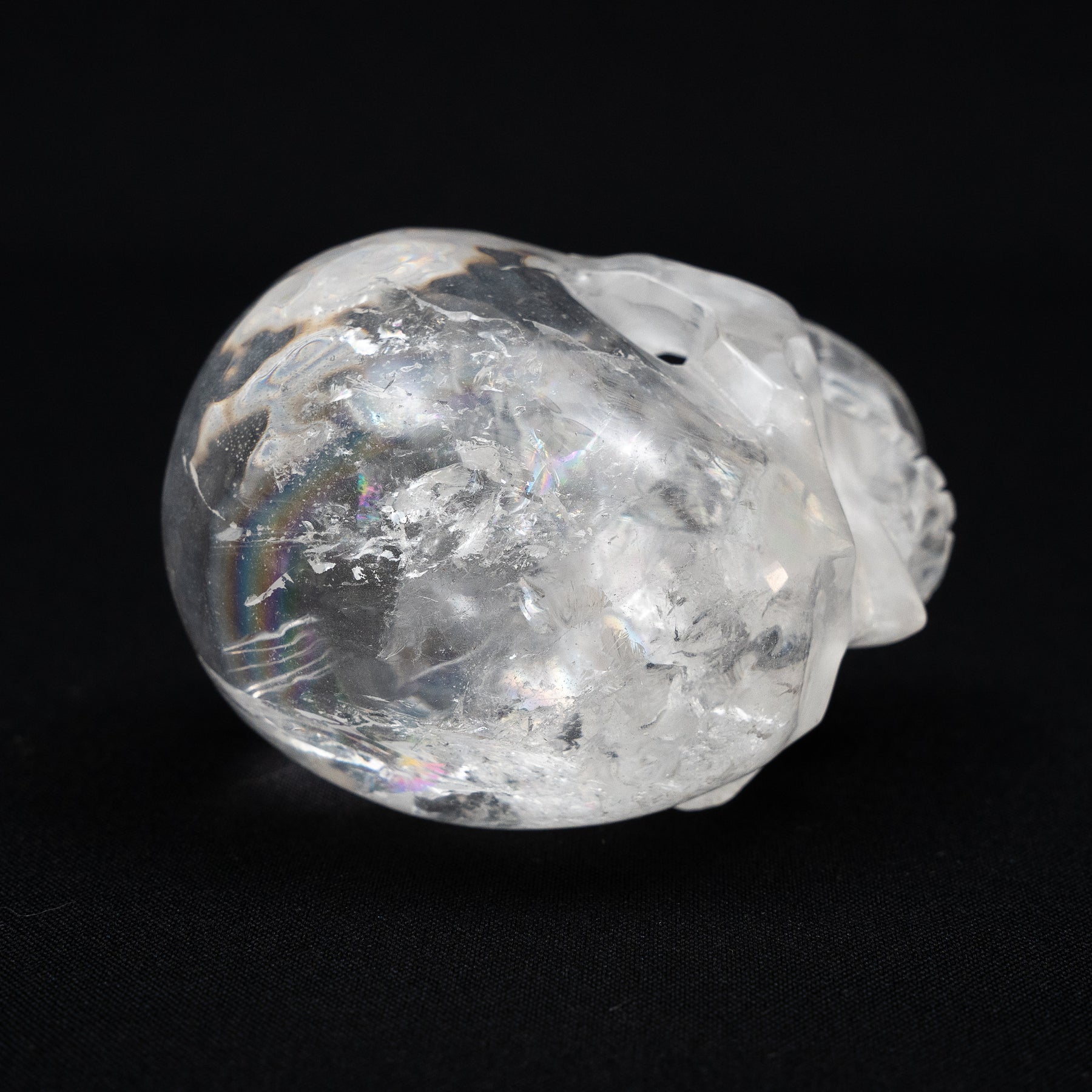 High Quality Clear Quartz Crystal Skull - Large Hand Carved 4.25" Reiki Chakra Healing Crystal Skull Stones