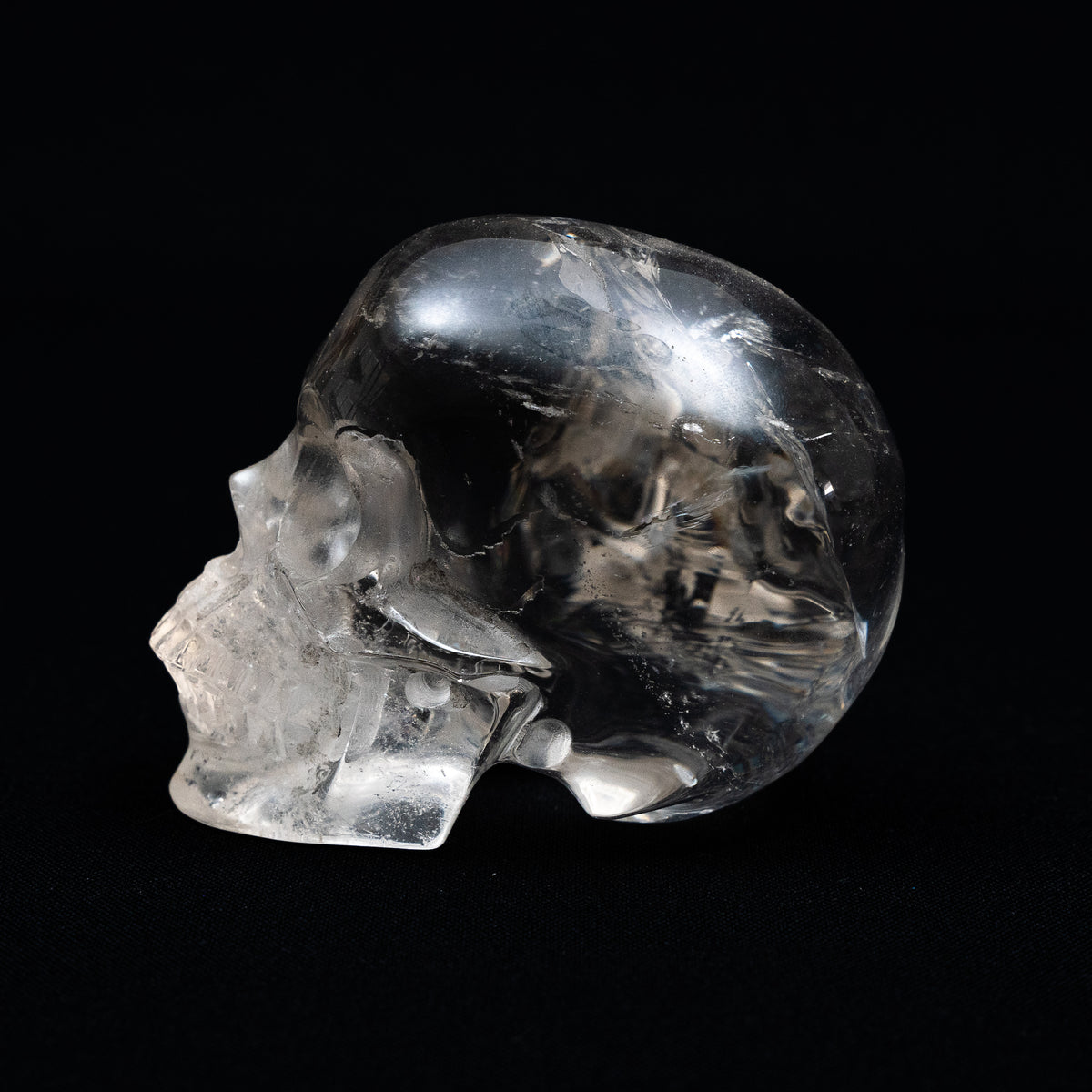 Ultra High Quality Smoky Quartz Crystal Skull - Large Hand Carved 3.75" Reiki Chakra Healing Crystal Skull Stones