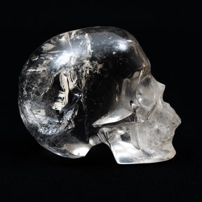 Ultra High Quality Smoky Quartz Crystal Skull - Large Hand Carved 4.25" Reiki Chakra Healing Crystal Skull Stones