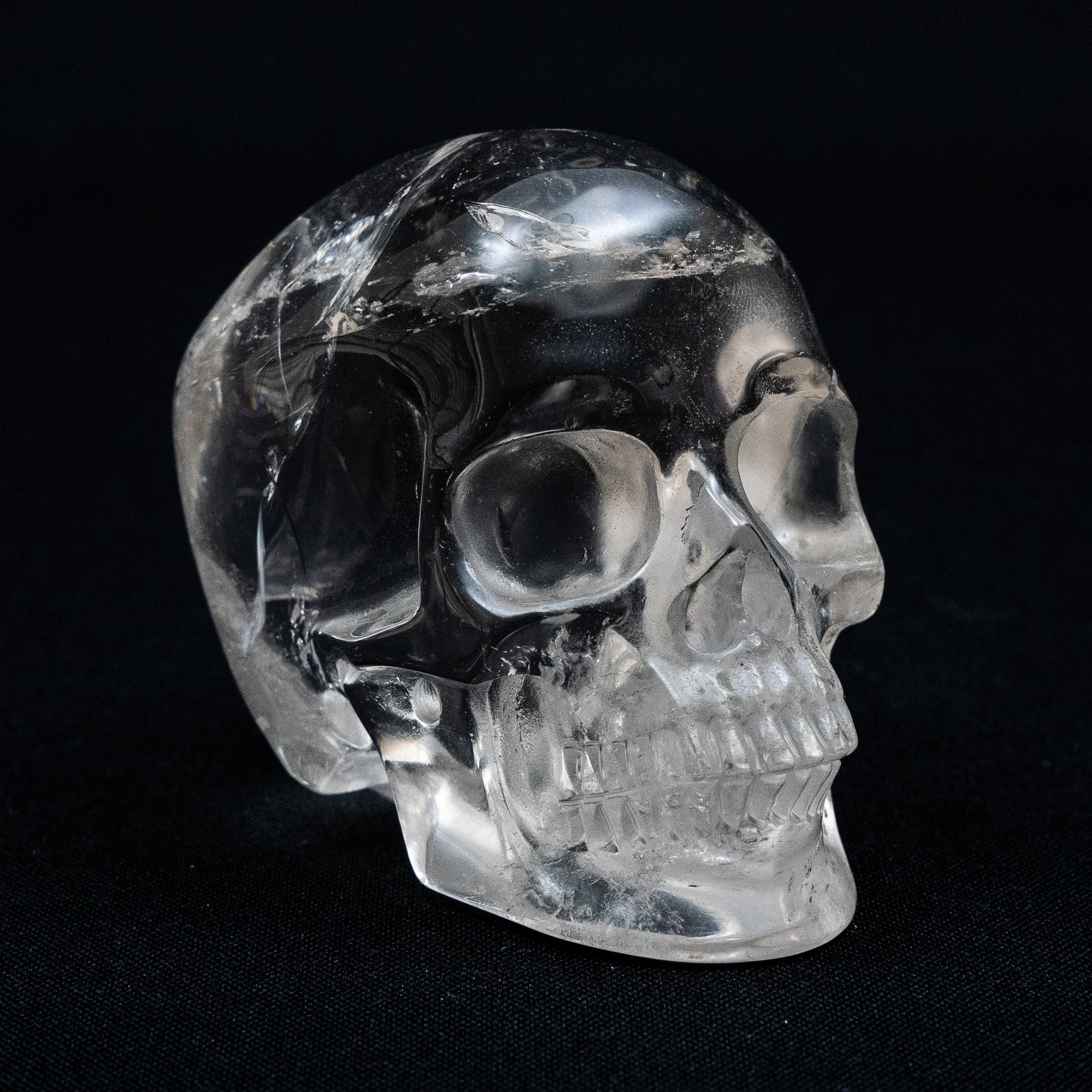 Ultra High Quality Smoky Quartz Crystal Skull - Large Hand Carved 4.25" Reiki Chakra Healing Crystal Skull Stones