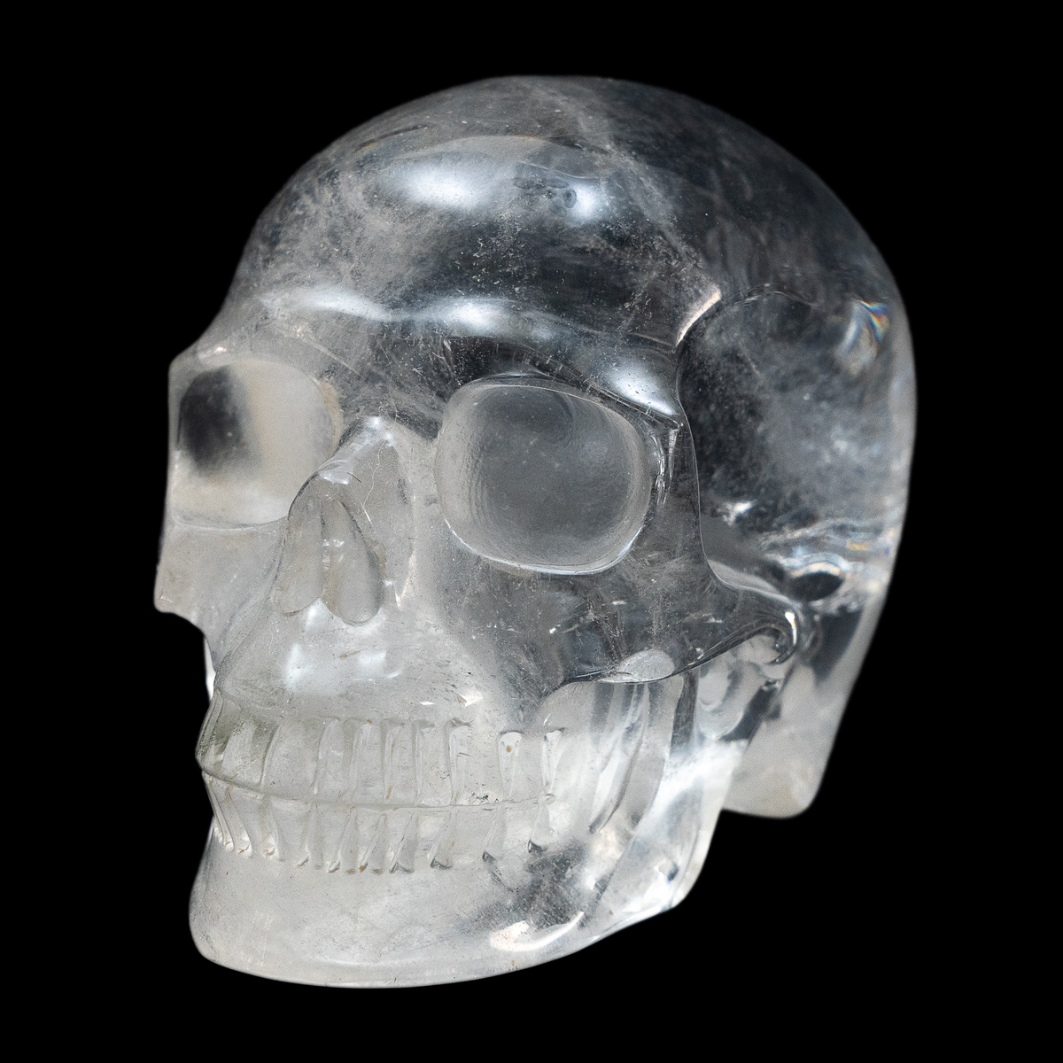 Ultra High Quality Smoky Quartz Crystal Skull - Large Hand Carved 4.25" Reiki Chakra Healing Crystal Skull Stones