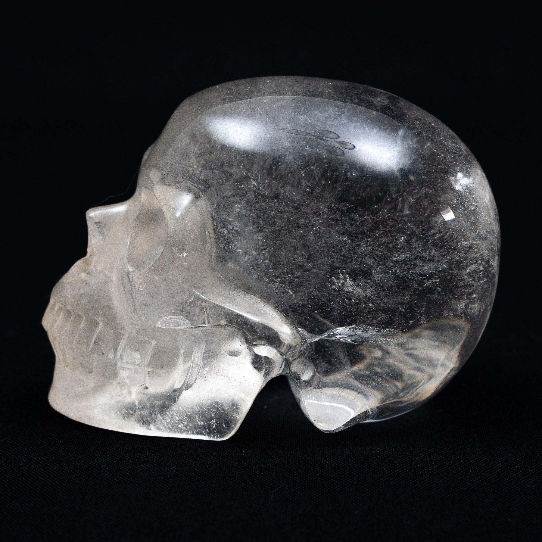 Ultra High Quality Smoky Quartz Crystal Skull - Large Hand Carved 4.25" Reiki Chakra Healing Crystal Skull Stones