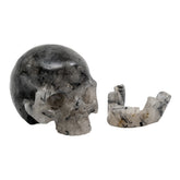 Black Tourmaline in Quartz 4.5" Large Crystal Skull