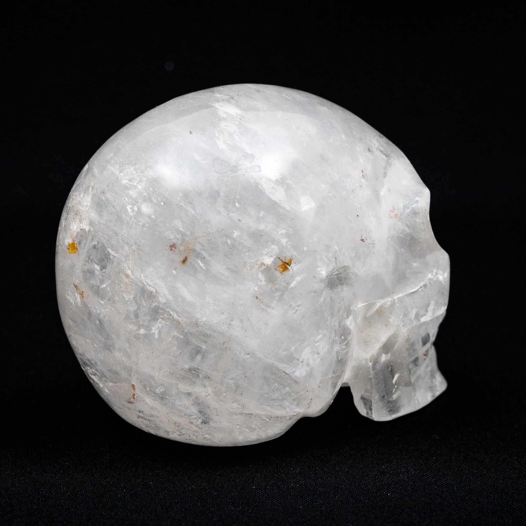 Clear Quartz Crystal Skull - Large Hand Carved 5" Reiki Chakra Healing Crystal Skull Stones