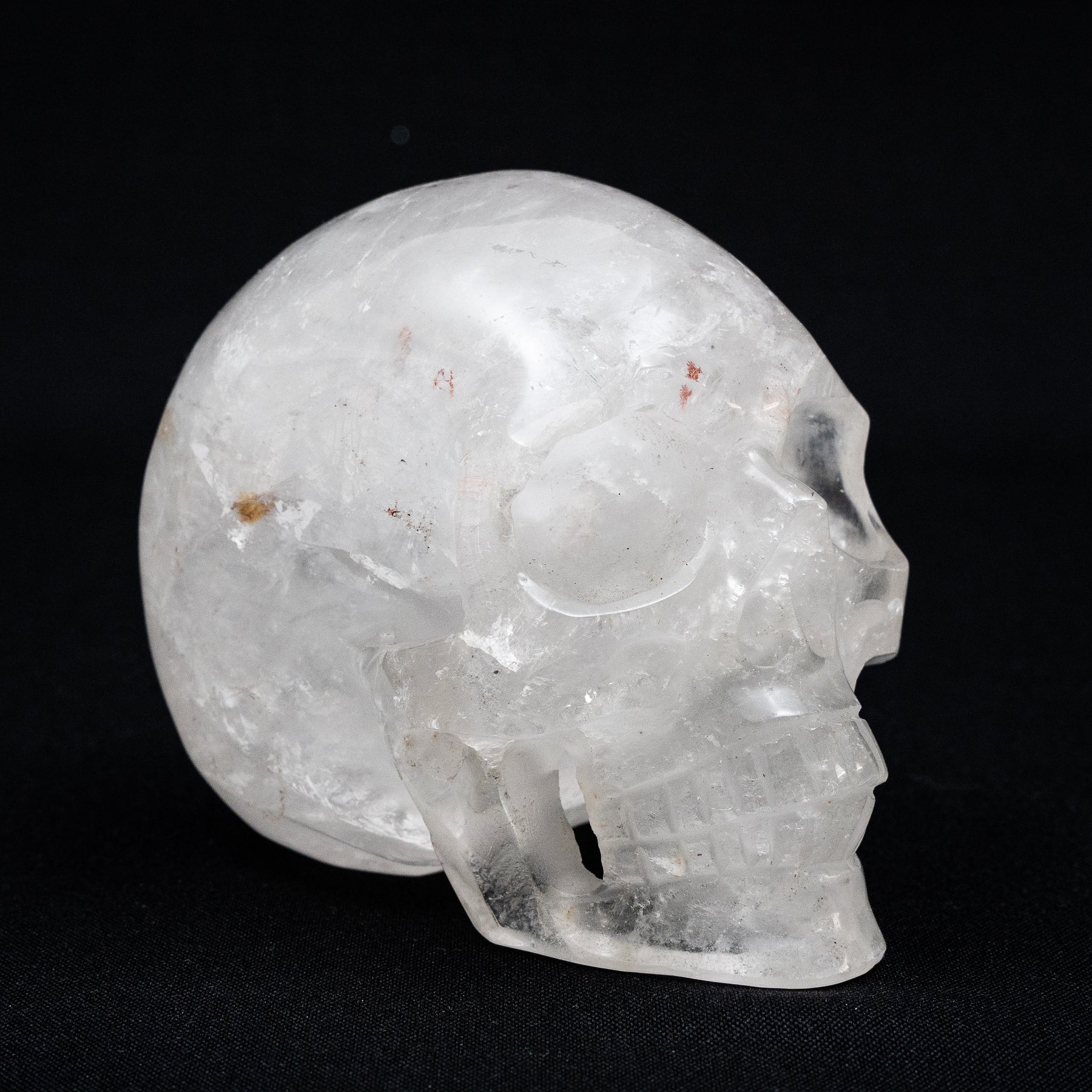 Clear Quartz Crystal Skull - Large Hand Carved 5" Reiki Chakra Healing Crystal Skull Stones