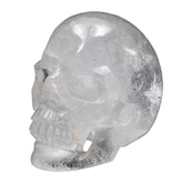 Clear Quartz Crystal Skull - Large Hand Carved 5" Reiki Chakra Healing Crystal Skull Stones