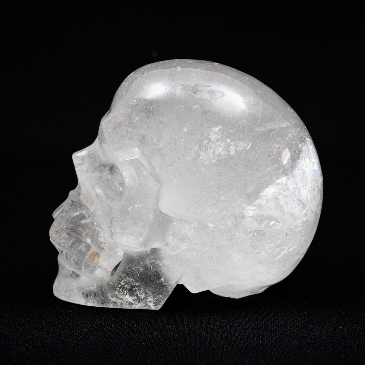 Clear Quartz Crystal Skull - Large Hand Carved 5" Reiki Chakra Healing Crystal Skull Stones