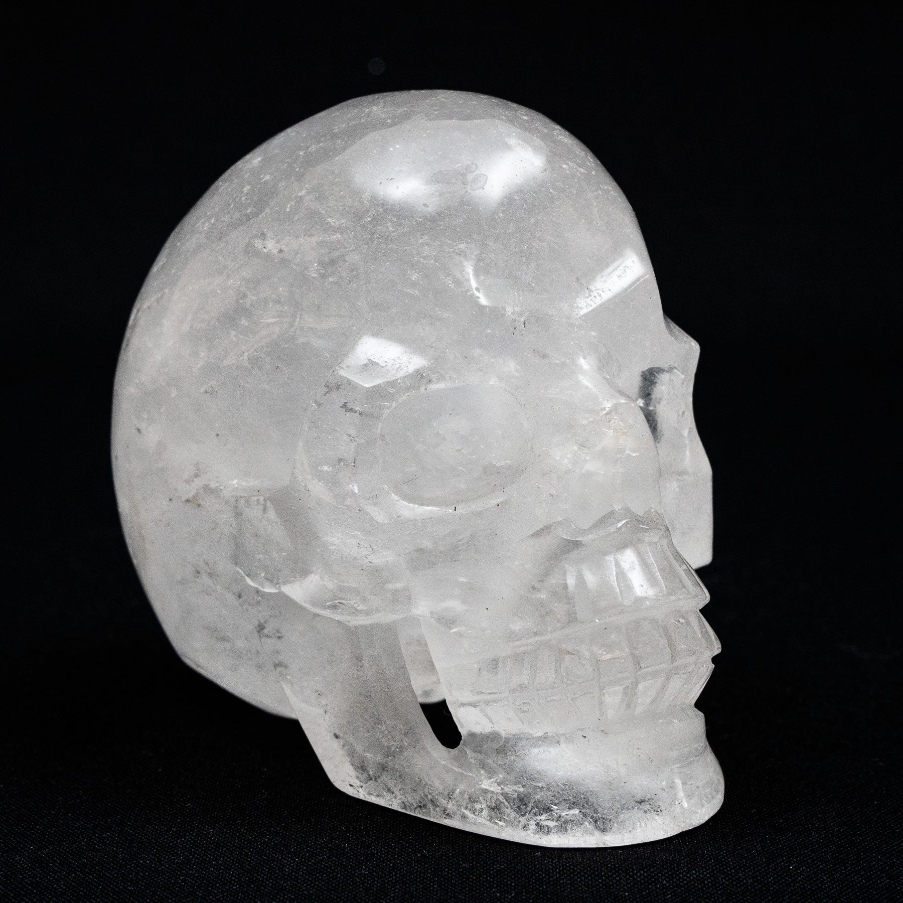 Clear Quartz Crystal Skull - Large Hand Carved 5" Reiki Chakra Healing Crystal Skull Stones