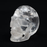 High Quality Clear Quartz Crystal Skull - Large Hand Carved 4.25" Reiki Chakra Healing Crystal Skull Stones