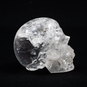 High Quality Clear Quartz Crystal Skull - Large Hand Carved 4.25" Reiki Chakra Healing Crystal Skull Stones