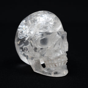 High Quality Clear Quartz Crystal Skull - Large Hand Carved 4.25" Reiki Chakra Healing Crystal Skull Stones