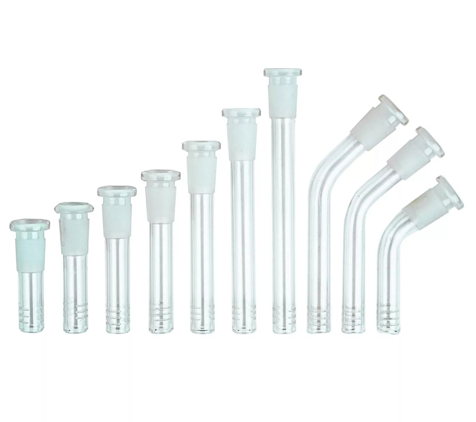 Glass Downstems & Bent Downstems - Assorted Sizes