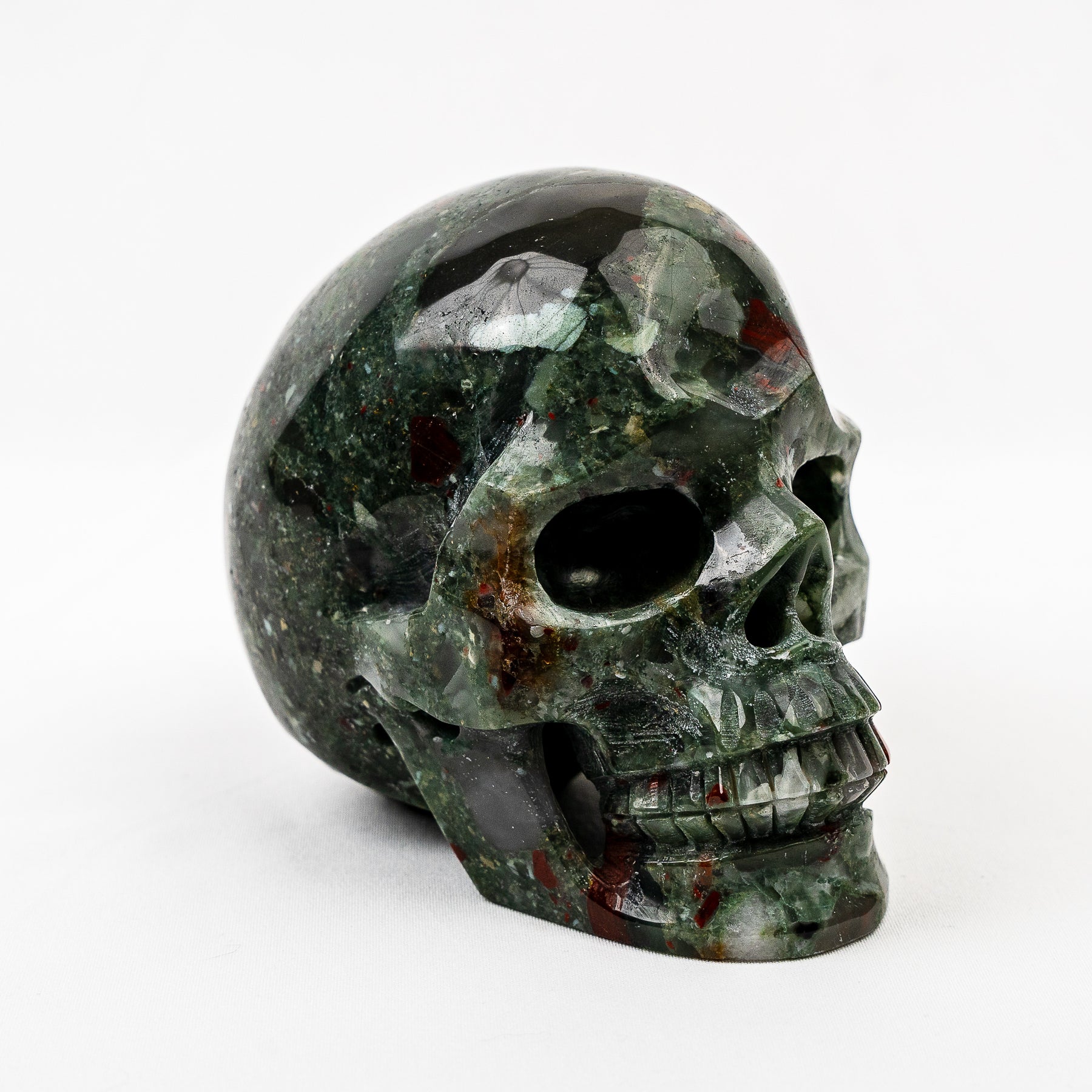 Bloodstone 4.25" Large Crystal Skull