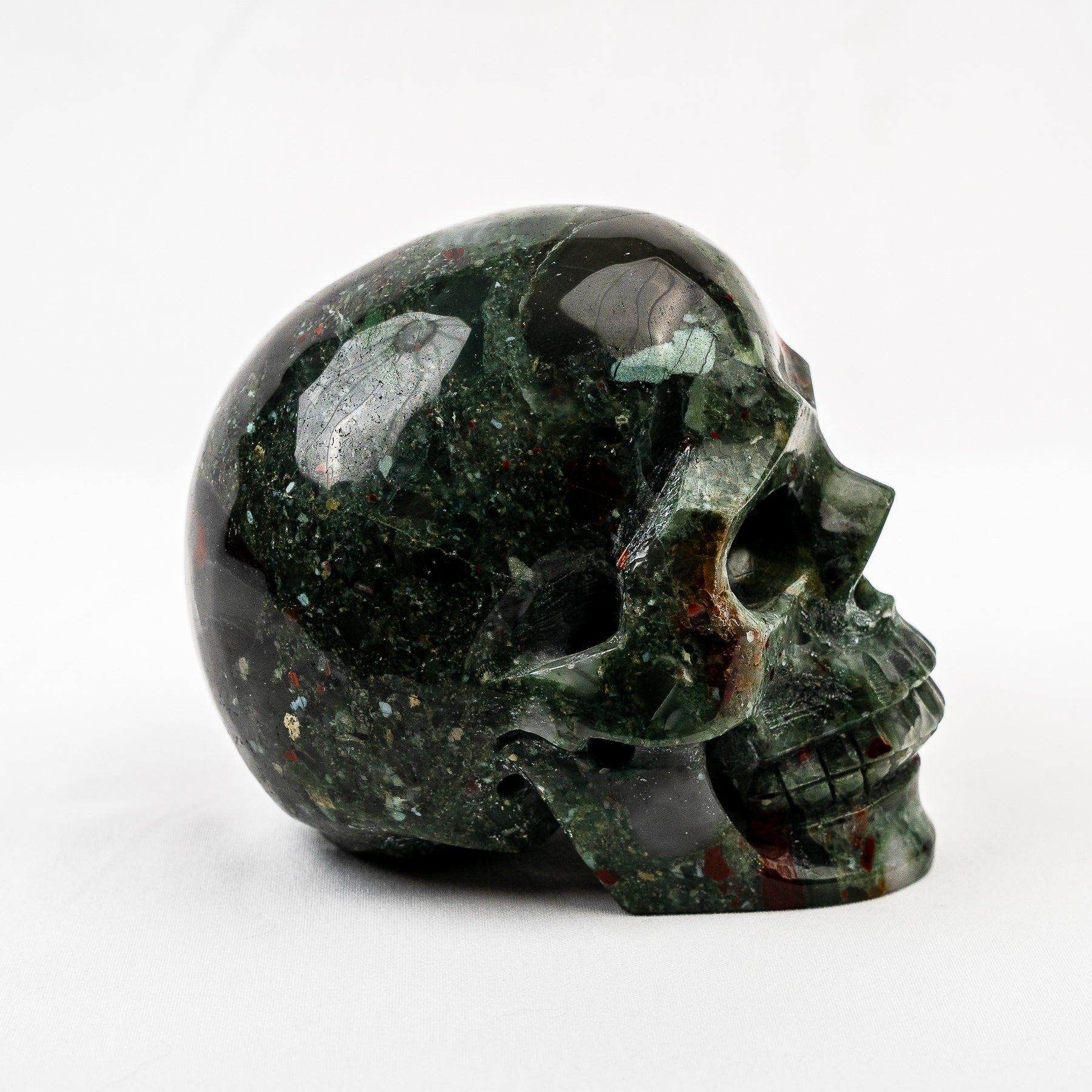Bloodstone 4.25" Large Crystal Skull
