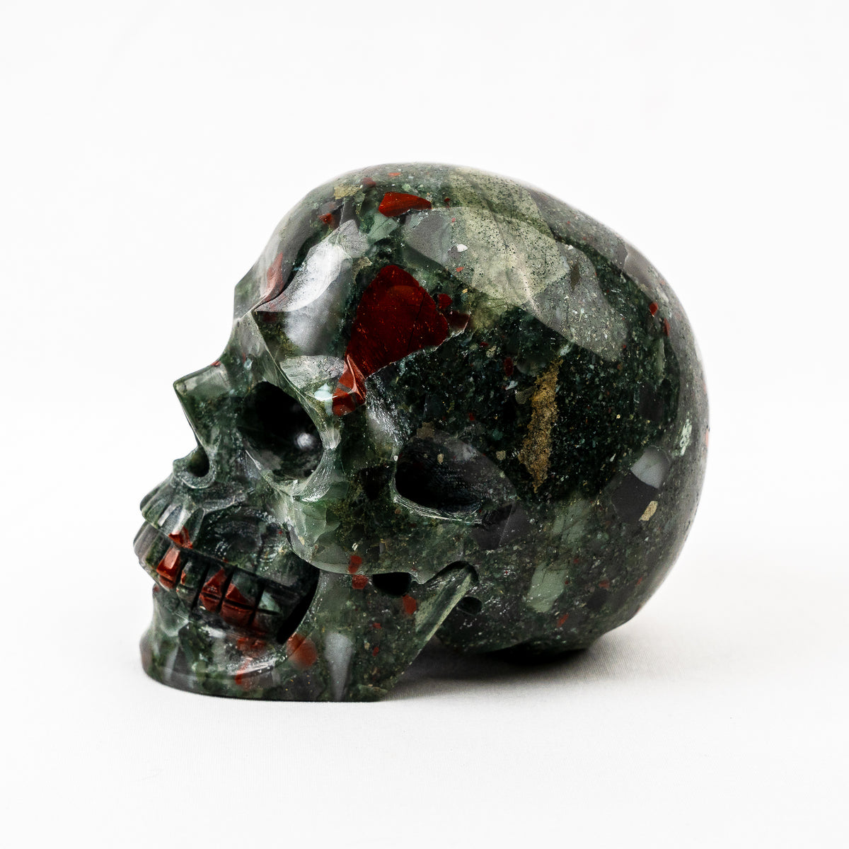 Bloodstone 4.25" Large Crystal Skull