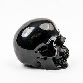 High Quality Silver Obsidian 4.5" Large Crystal Skull