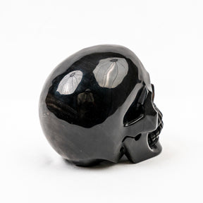 High Quality Silver Obsidian 4.5" Large Crystal Skull