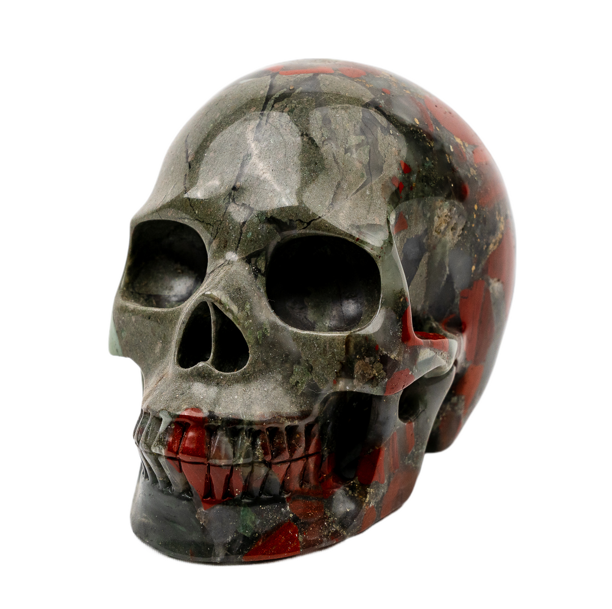 Bloodstone 5" Large Crystal Skull