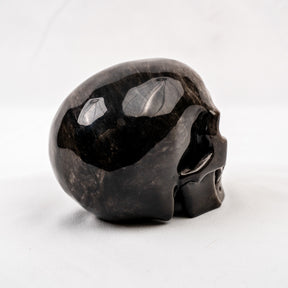 High Quality Silver Obsidian 4.5" Large Crystal Skull