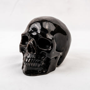 High Quality Silver Obsidian 4.5" Large Crystal Skull