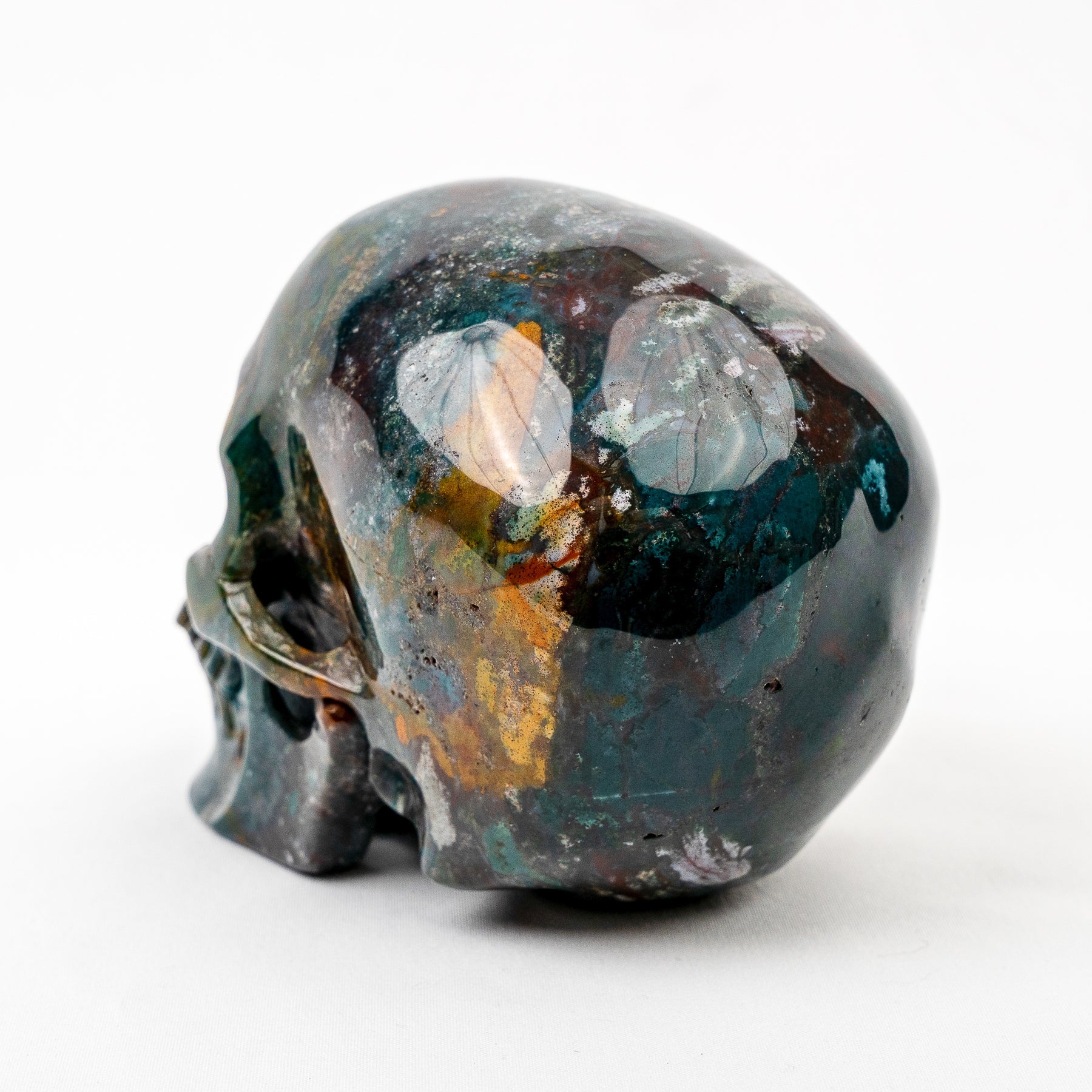 Ocean Jasper 5" Large Crystal Skull