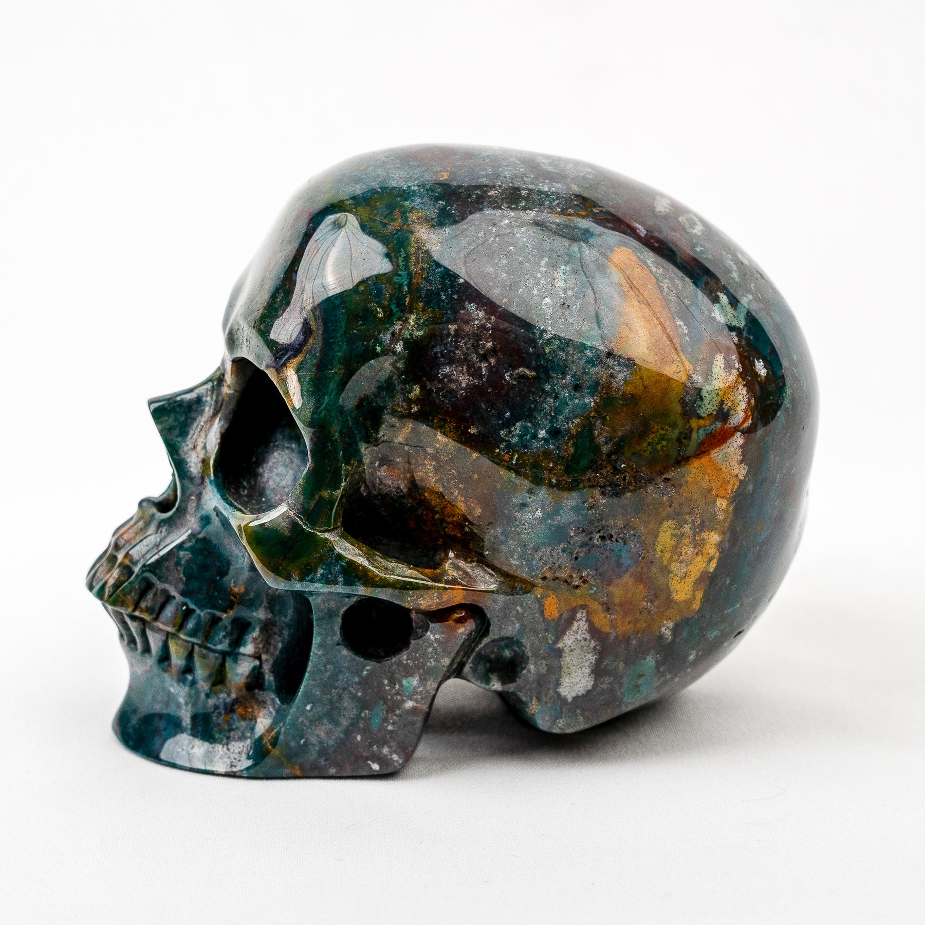 Ocean Jasper 5" Large Crystal Skull