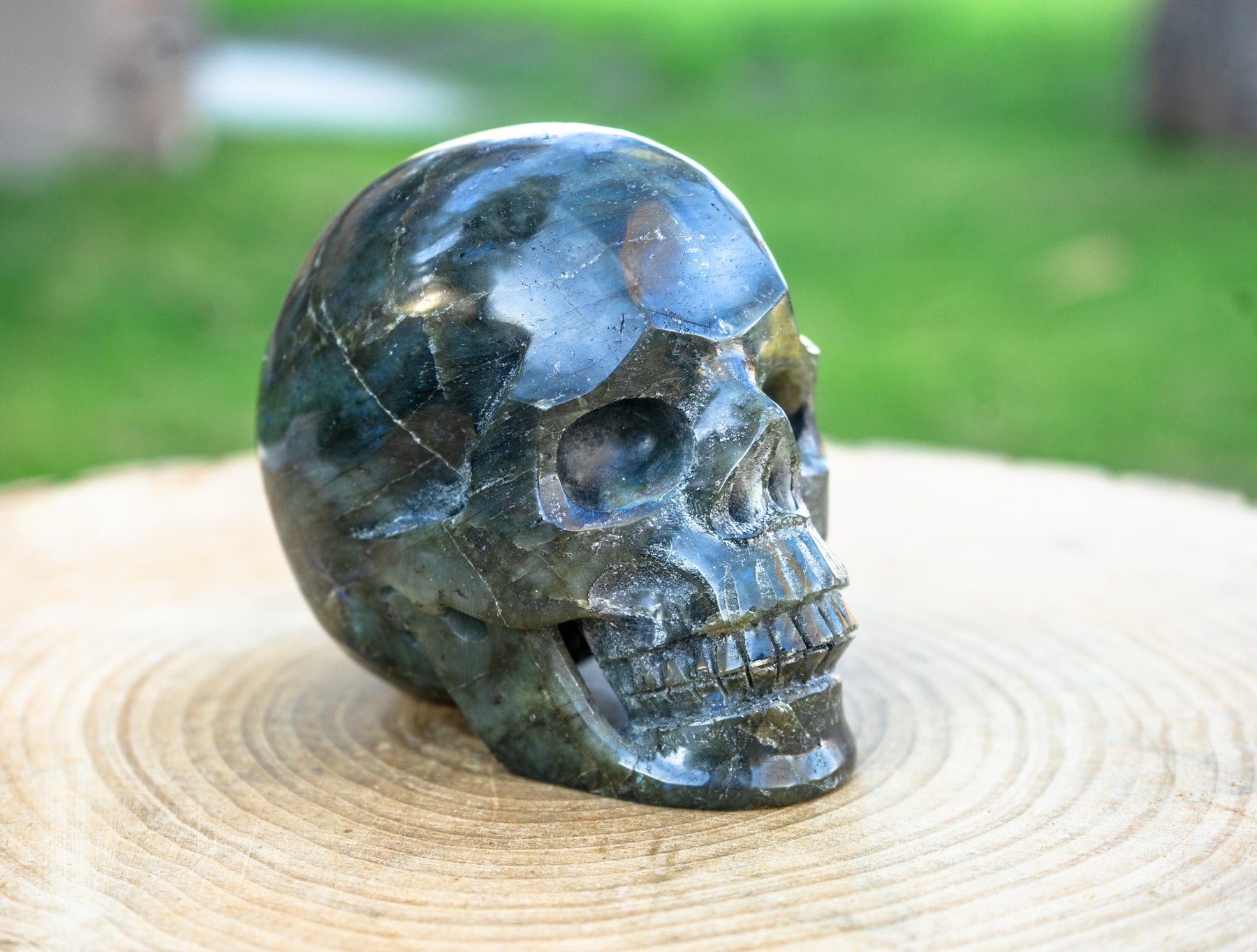 Labradorite Stone 4.75" Crystal Skull