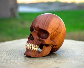 Red Wood 4.75" Skull