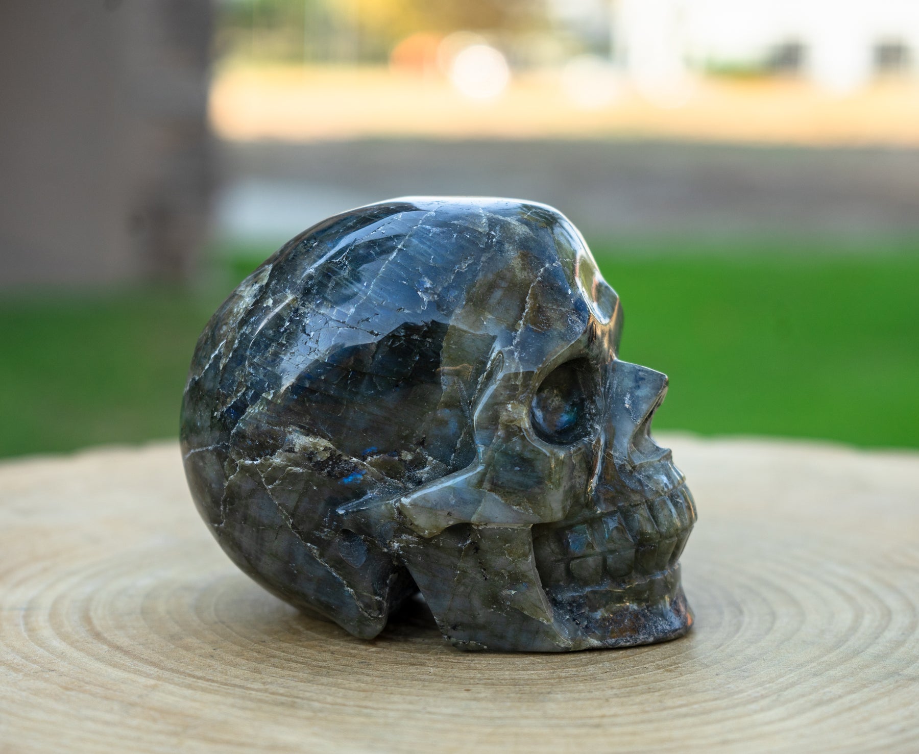 Labradorite Stone 4.5" Crystal Skull