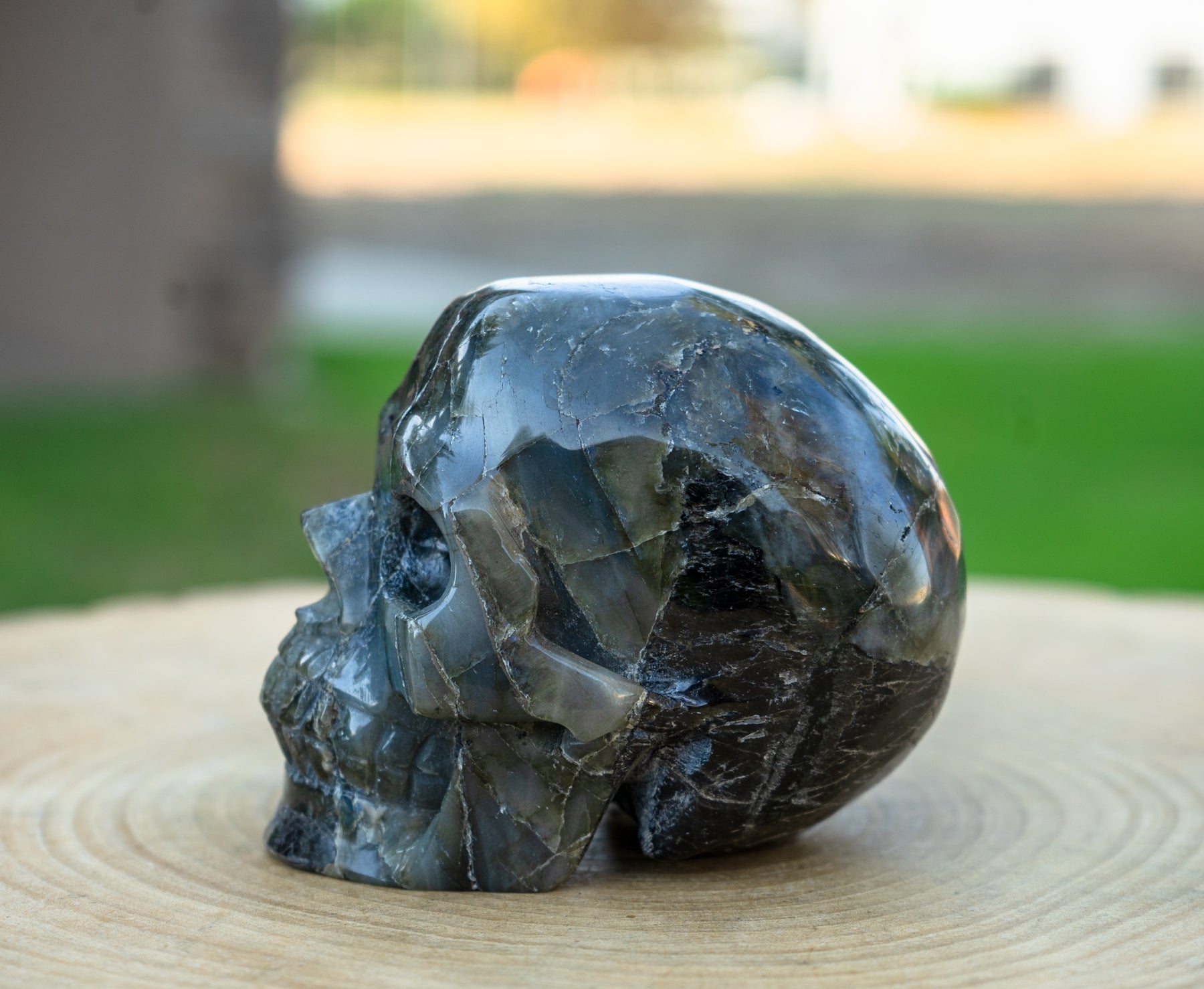 Labradorite Stone 4.5" Crystal Skull