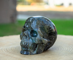 Labradorite Stone 4.5" Crystal Skull