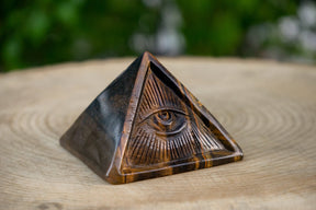 Tigers Eye - Eye of Providence 3.25" Crystal Pyramid