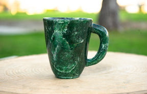 Green Jade Crystal Tea Cup Set