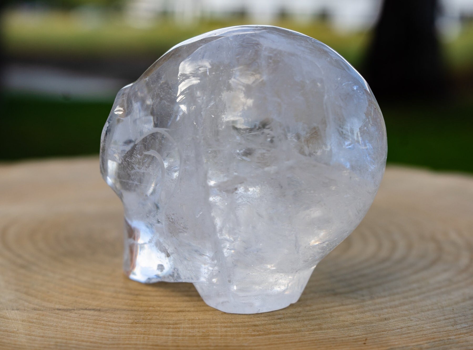 High Quality Clear Quartz 4" Crystal Alien with Labradorite Eyes