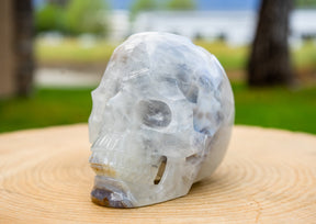 Geode Agate 4.5" Crystal Skull - RARE