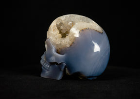 Geode Agate 4.25" Crystal Skull - RARE